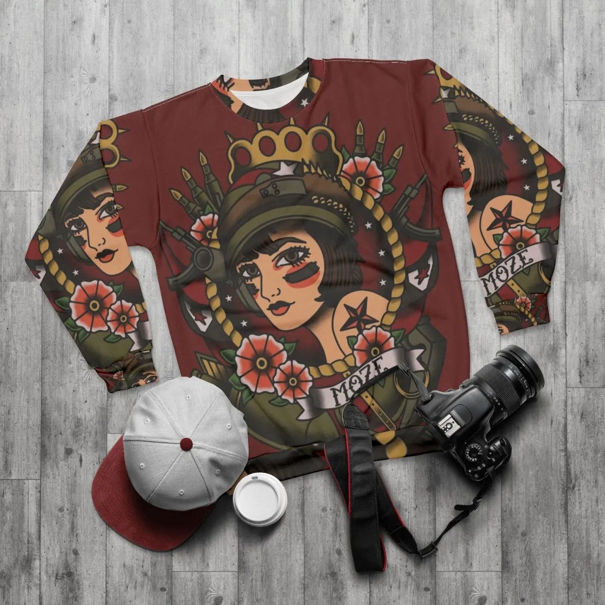 1920s Tattoo Style Moze Borderlands Sweatshirt