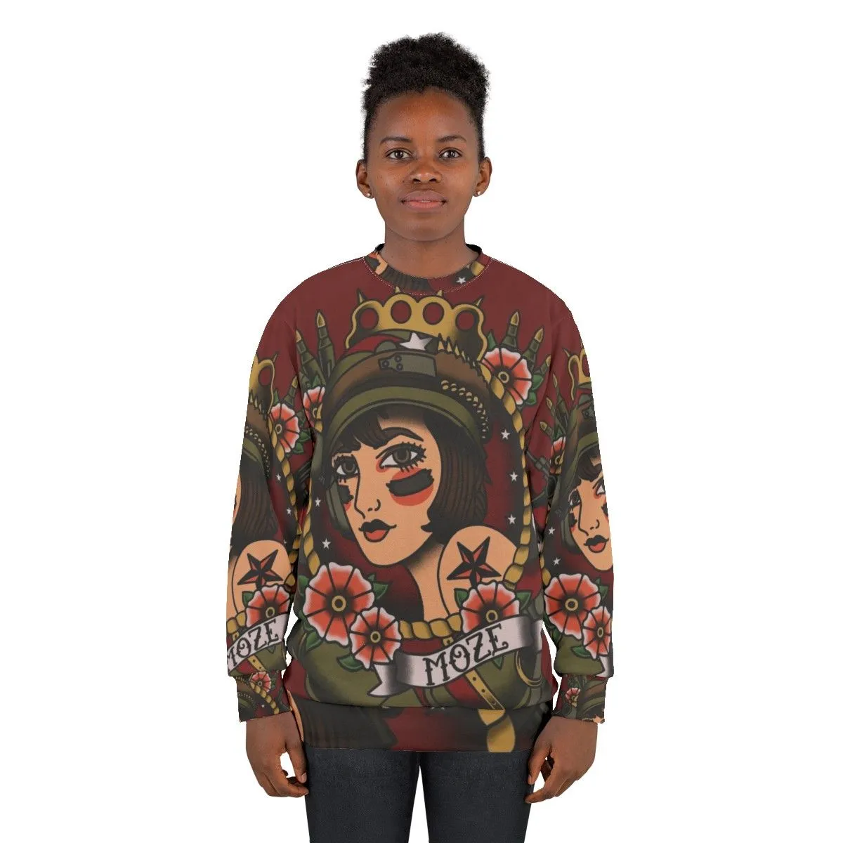 1920s Tattoo Style Moze Borderlands Sweatshirt