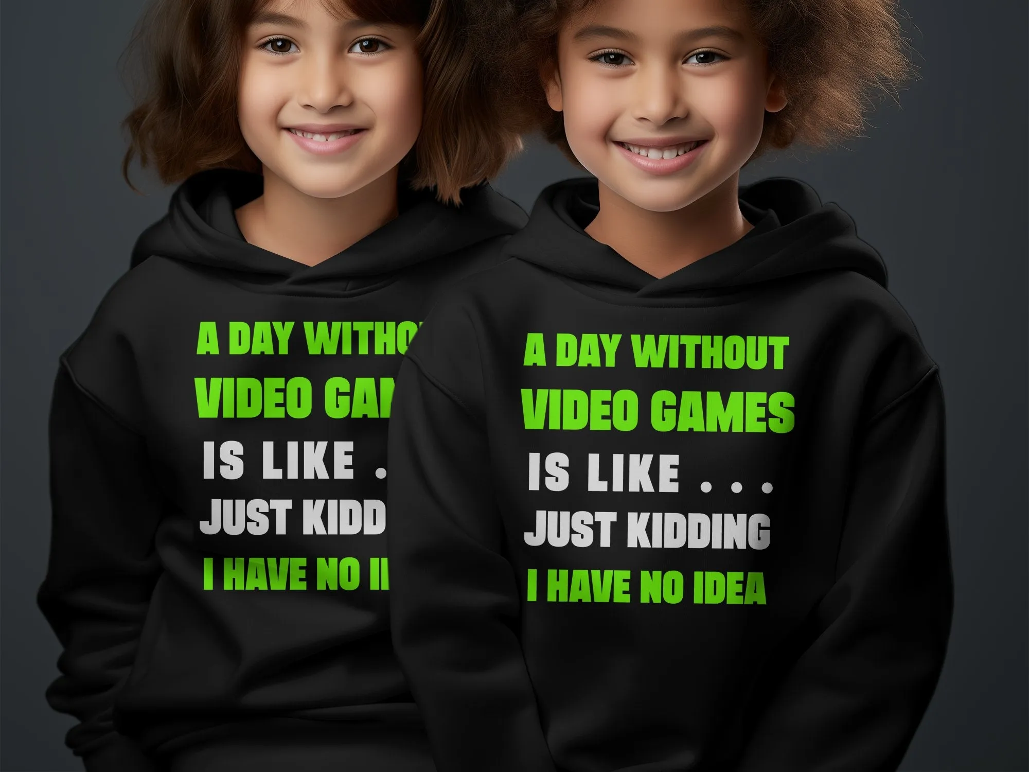 A Day Without Video Games Funny Unisex Kids Hoodie