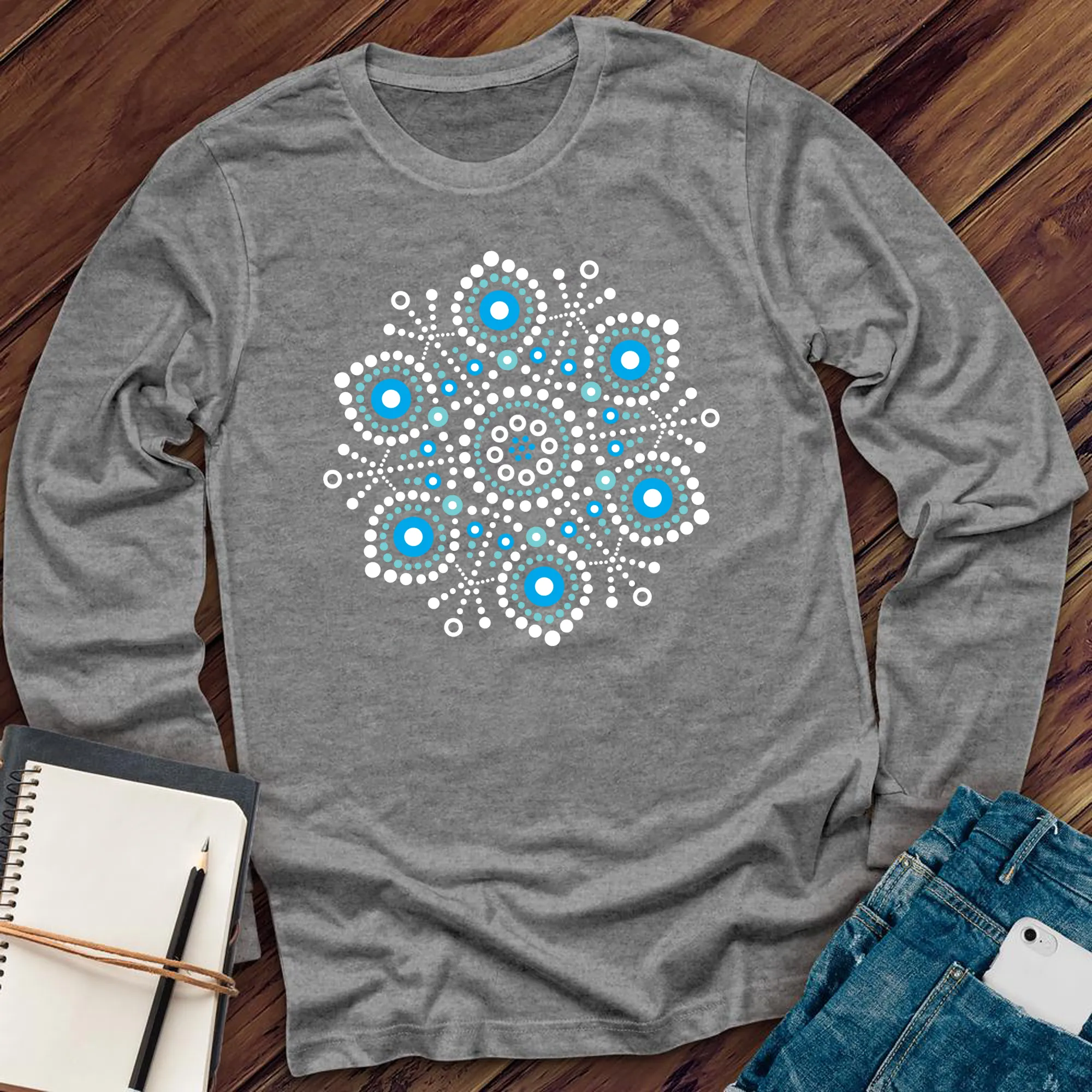 Abstract Snowflake Long Sleeve