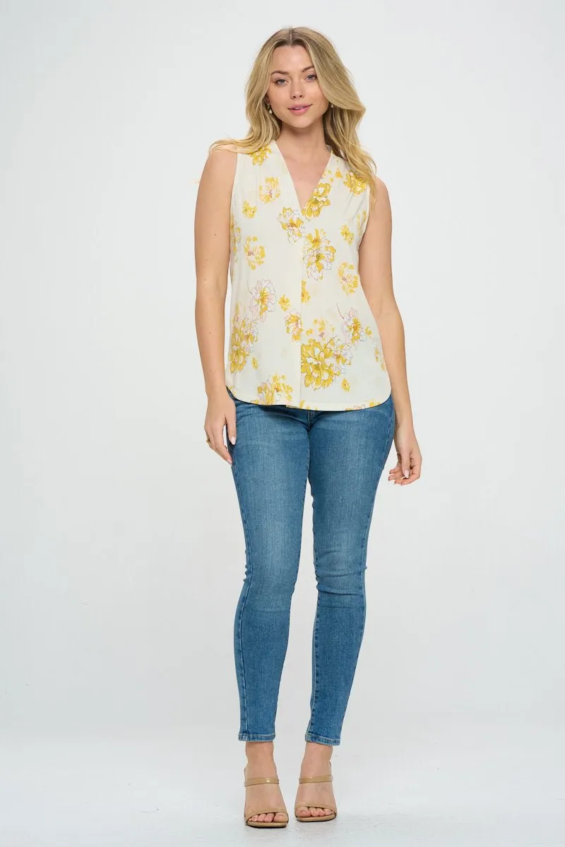 April Sleeveless Printed Top