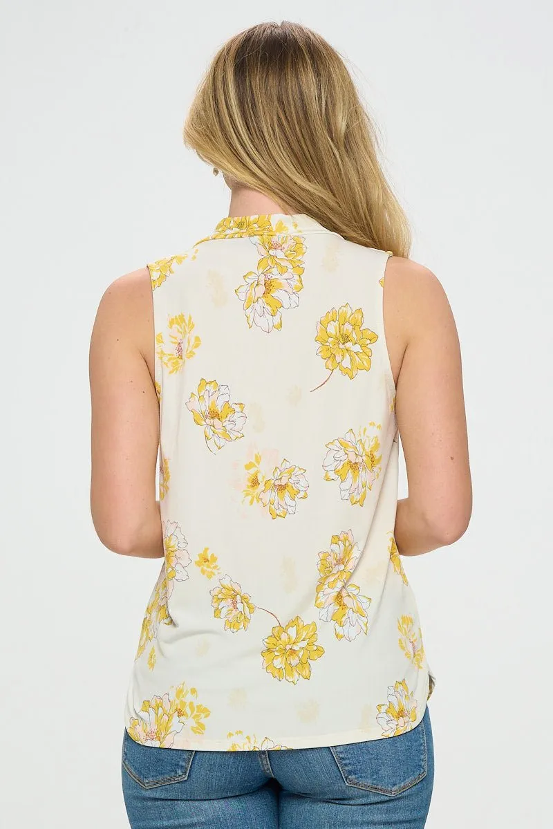 April Sleeveless Printed Top