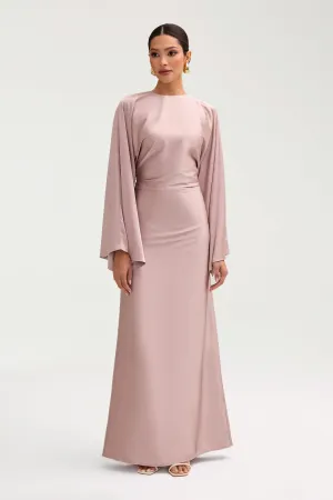 Batool Satin Maxi Dress - Mink