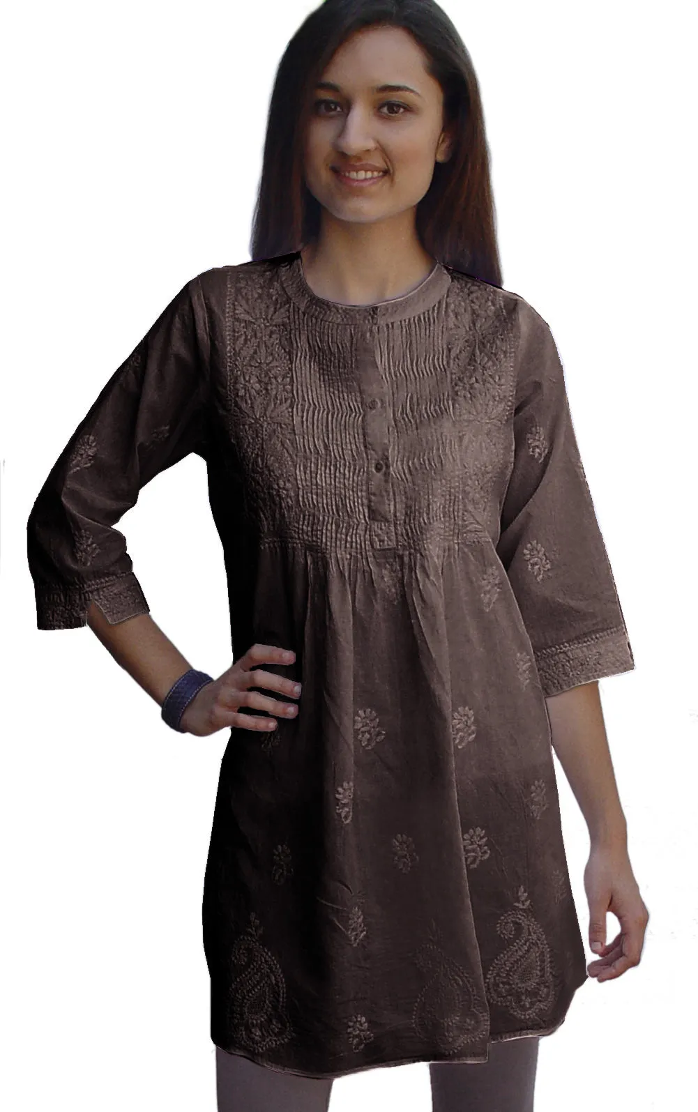 BIBA Hand Embroidered Cotton Tunic (Regular Sizes)