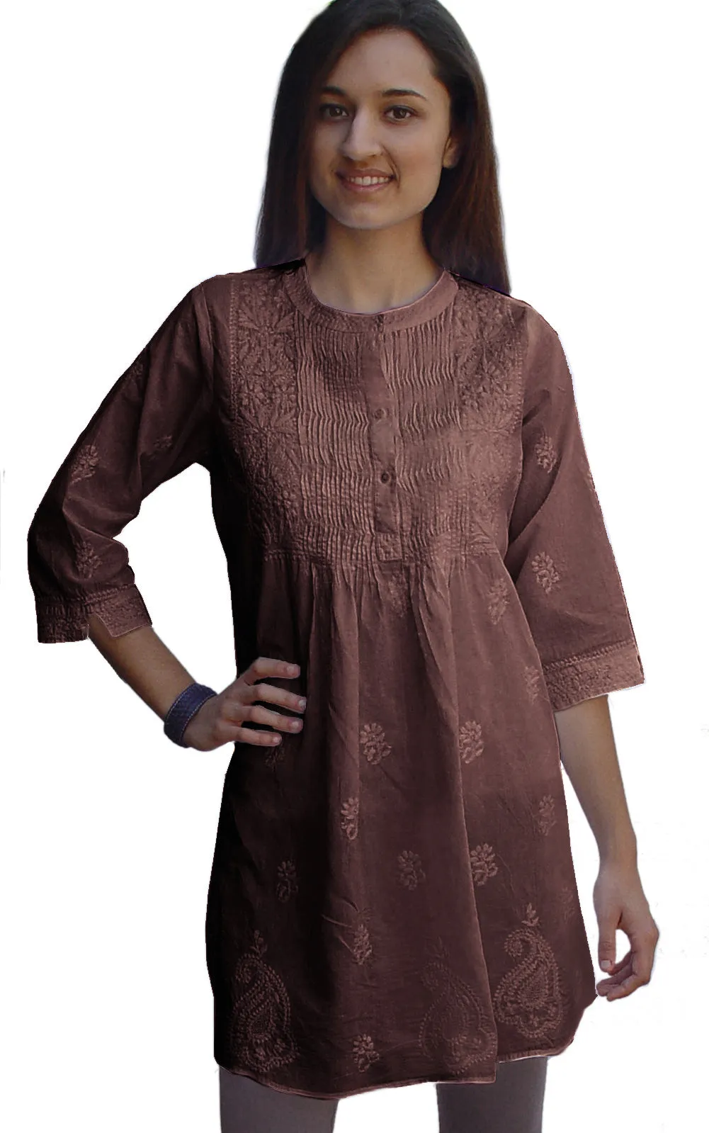 BIBA Hand Embroidered Cotton Tunic (Regular Sizes)