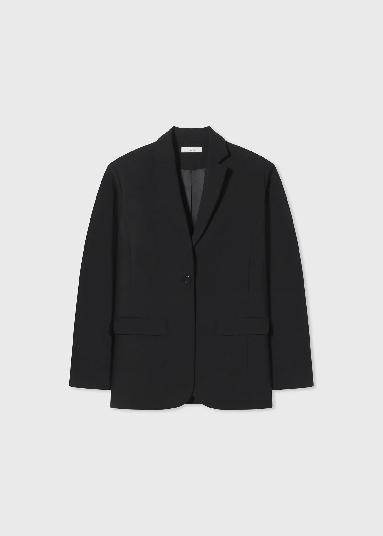 Boxy Jacket in Virgin Wool - Black