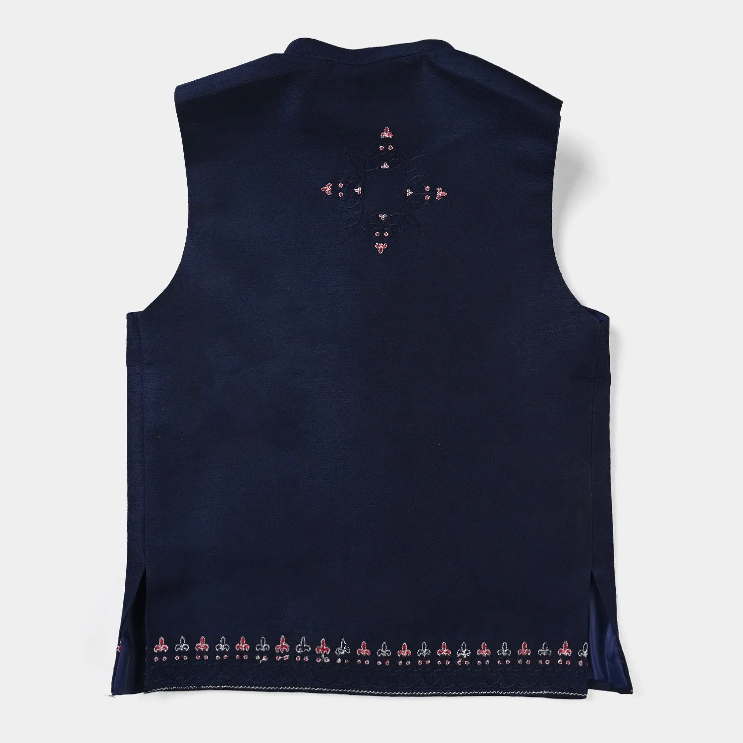 Boys Raw Silk Waistcoat ROYAL-R/Blue