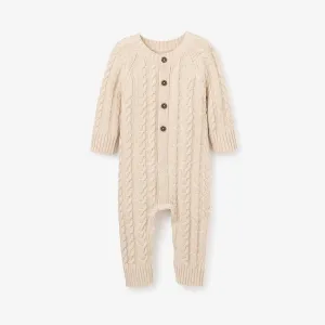 Cable Knit Long Jumpsuit Rainy Day