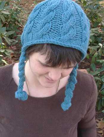 Cabled Earflap Hat