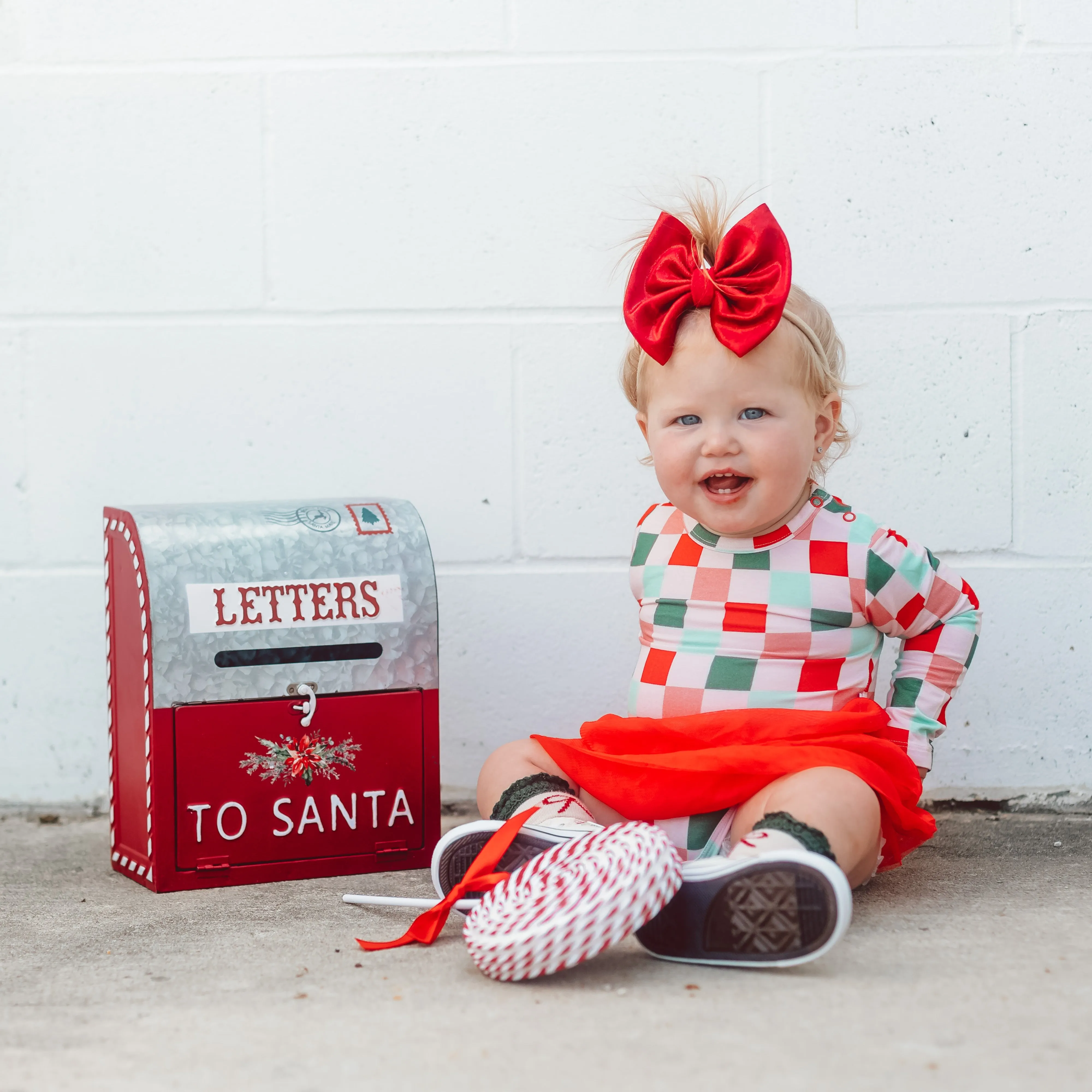 CHEERFUL CHECKS DREAM TUTU BODYSUIT DRESS