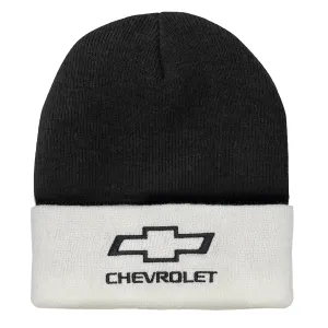 Chevrolet Bowtie Beanie - White and Black