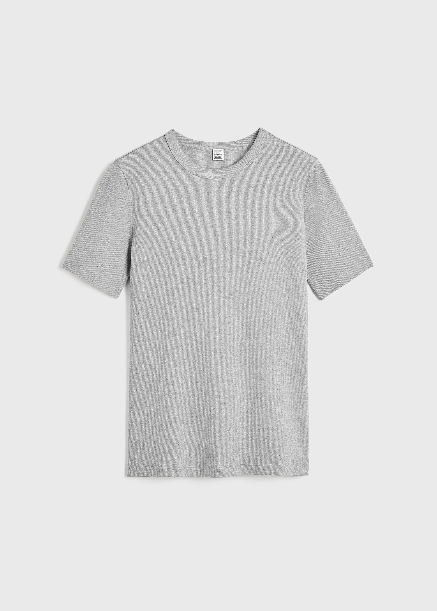 Classic rib tee grey melange