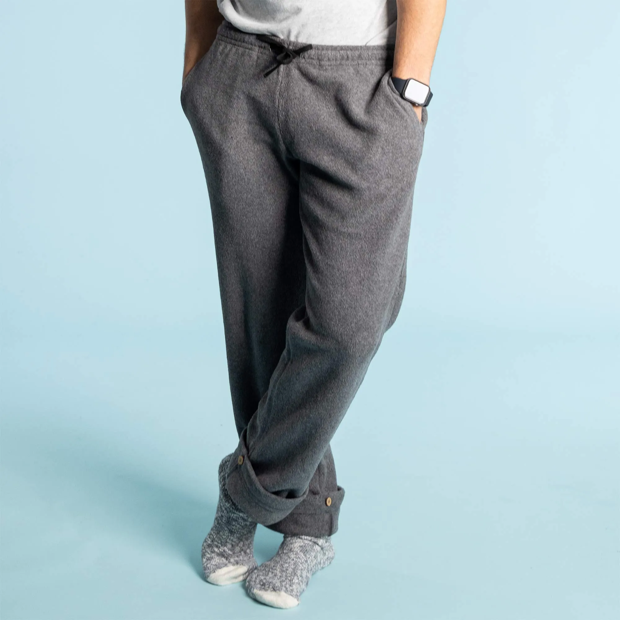 CLINT 100% Organic Cotton Fleece Sweat Pants (Plastic-free)