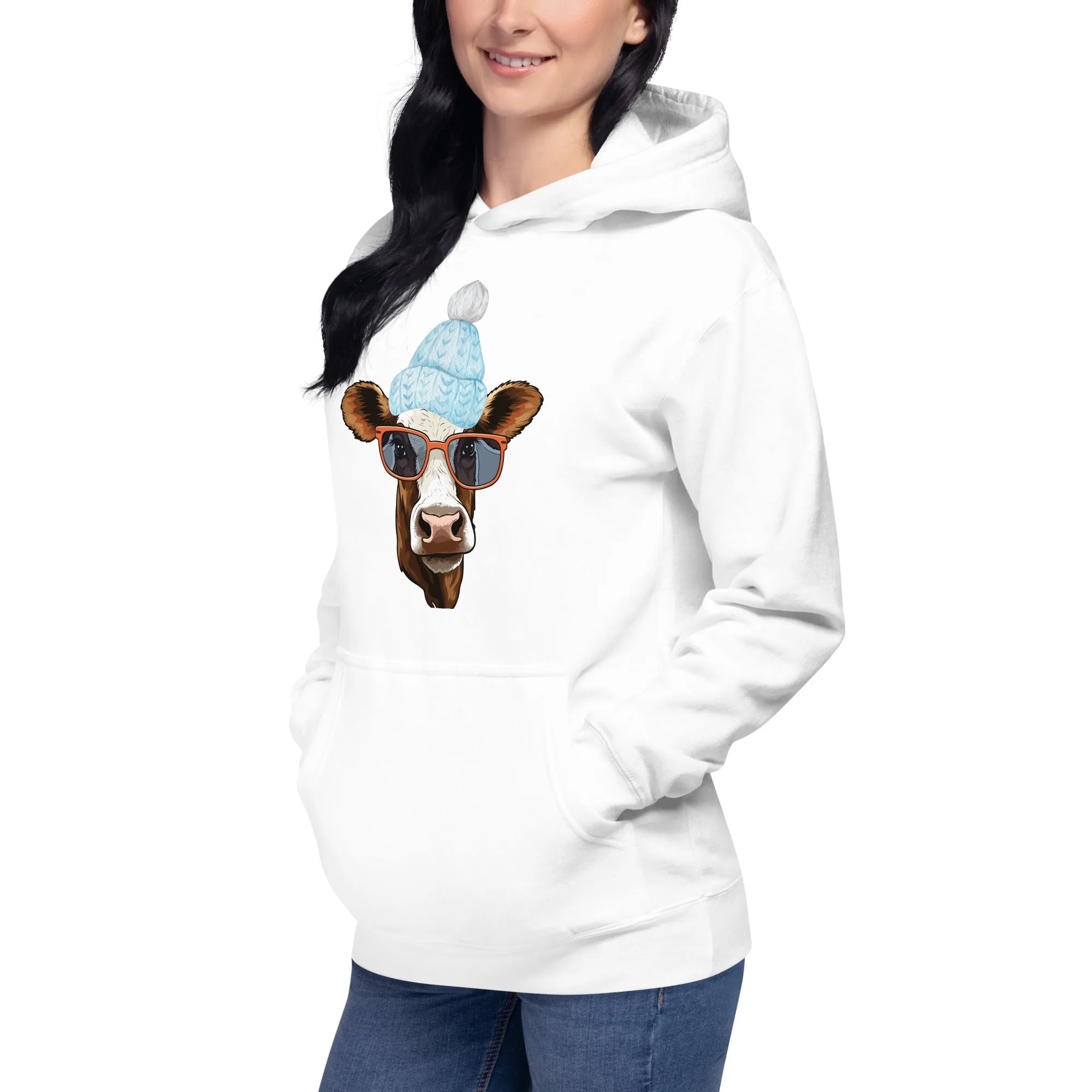 Cow Lovers Cozy Cotton Unisex Hoodie Perfect for Sweatshirt Weather, lioness-love