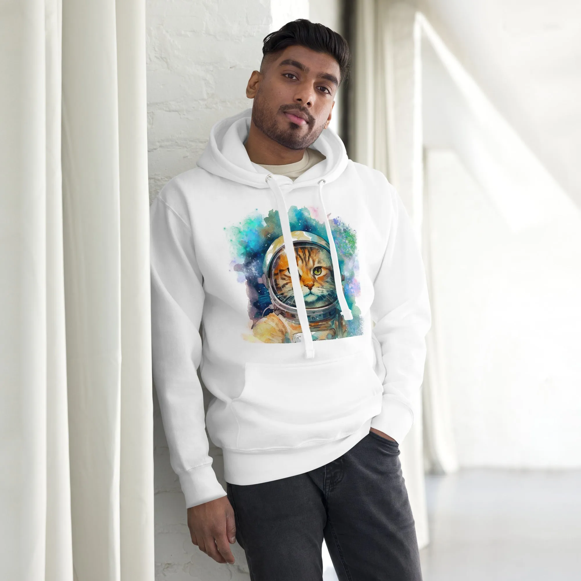 Cozy Space Cat Unisex Hoodie Perfect for Sweatshirt Weather!, lioness-love