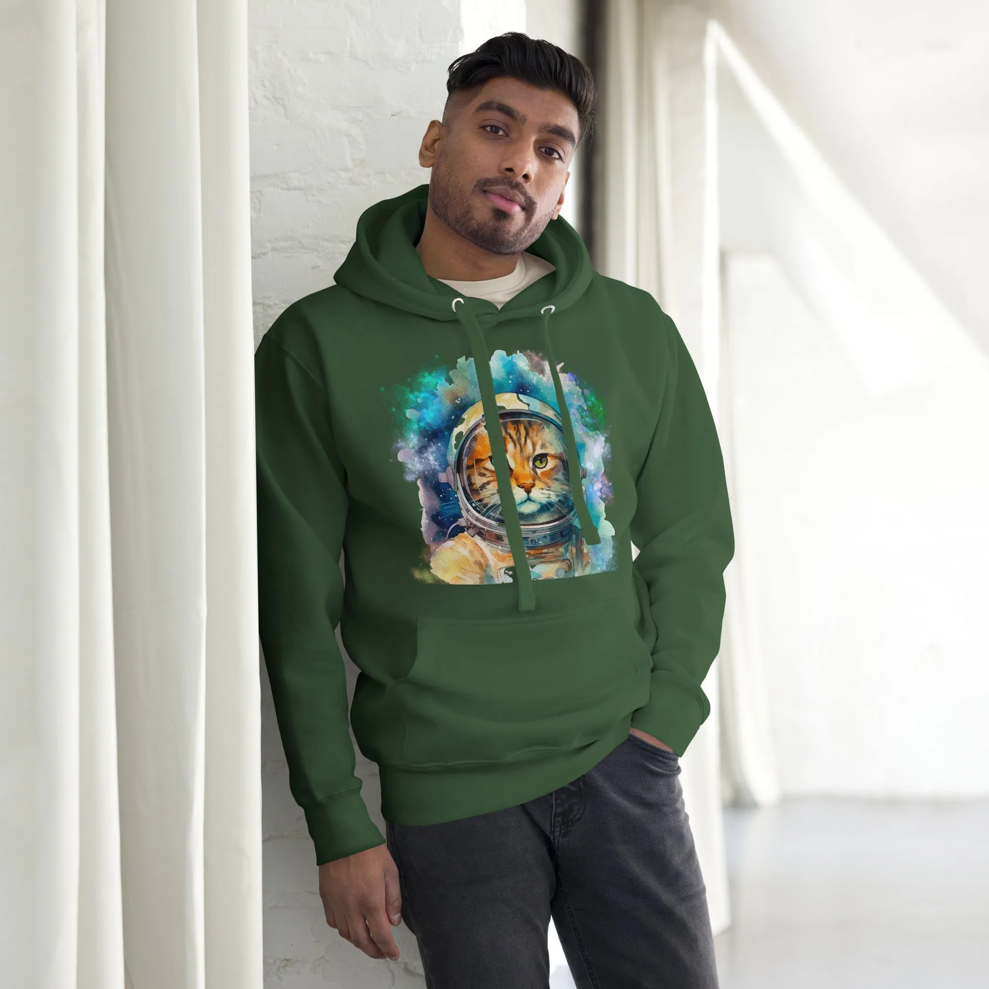 Cozy Space Cat Unisex Hoodie Perfect for Sweatshirt Weather!, lioness-love