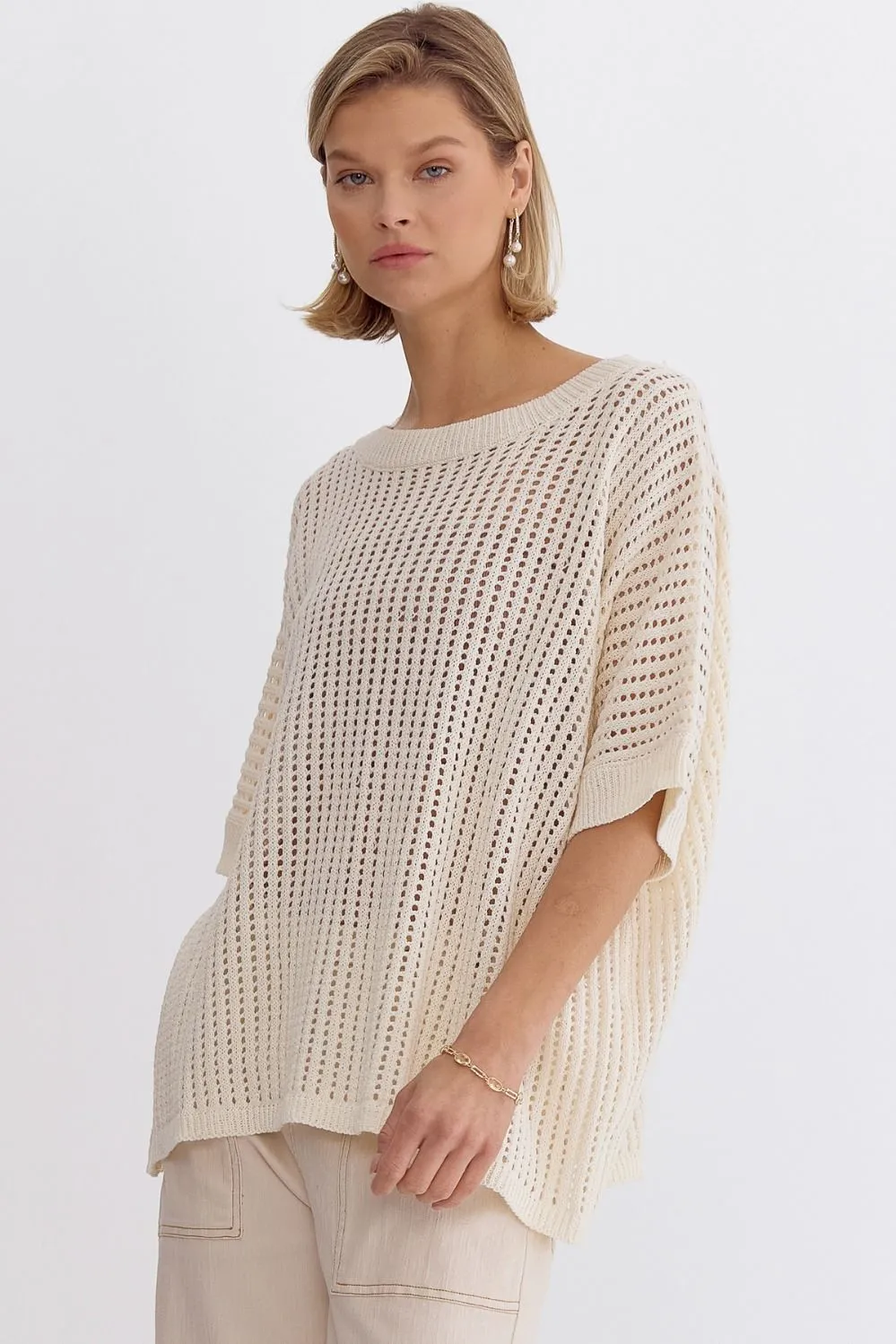 Crochet Knit Top