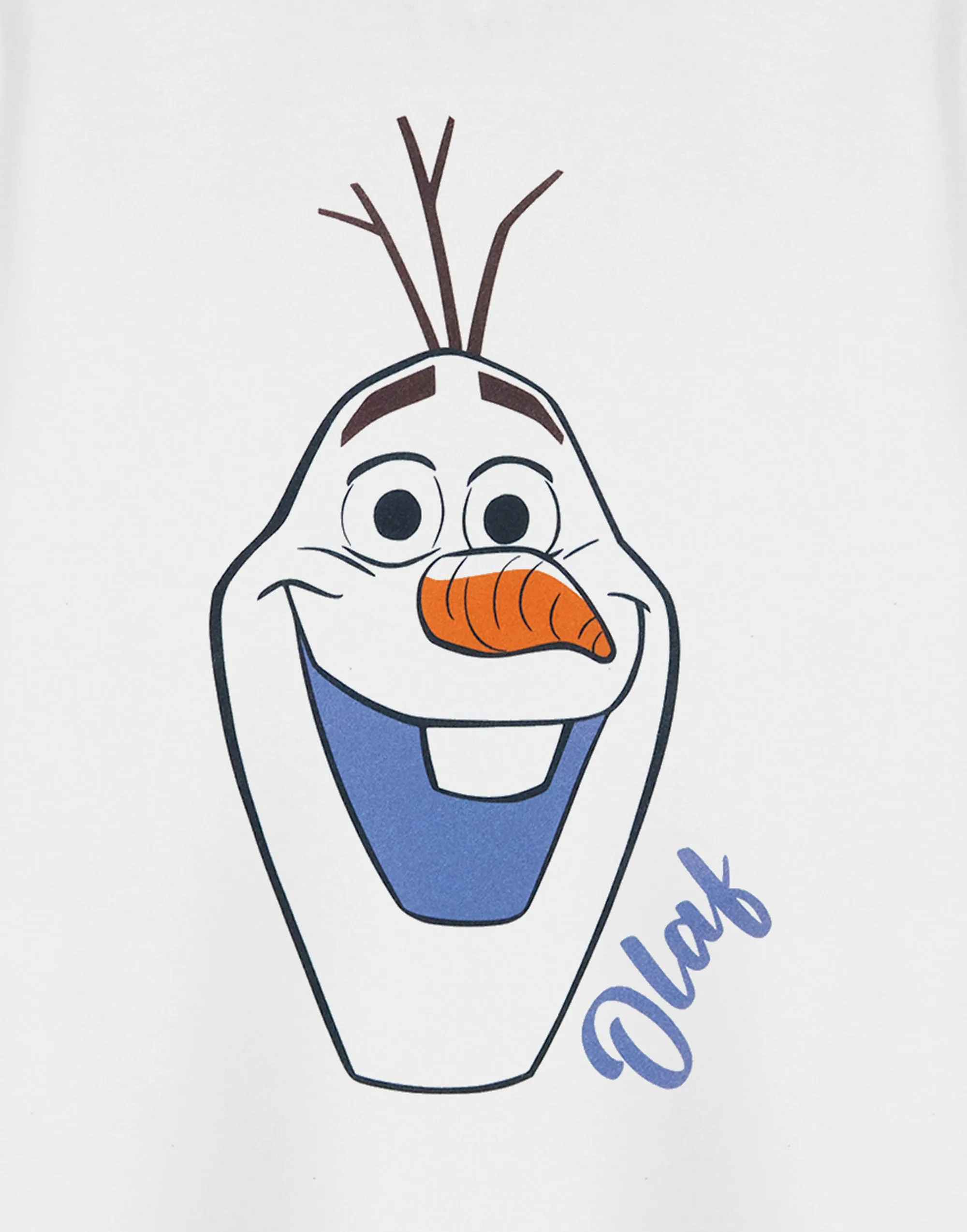 Disney Olaf Girls White Short Sleeved T-Shirt