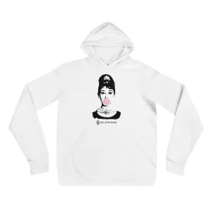 EVERYDAY FLEECE, COZY CHIC HOODIE WHITE - ICONIC AUDREY HEPBURN