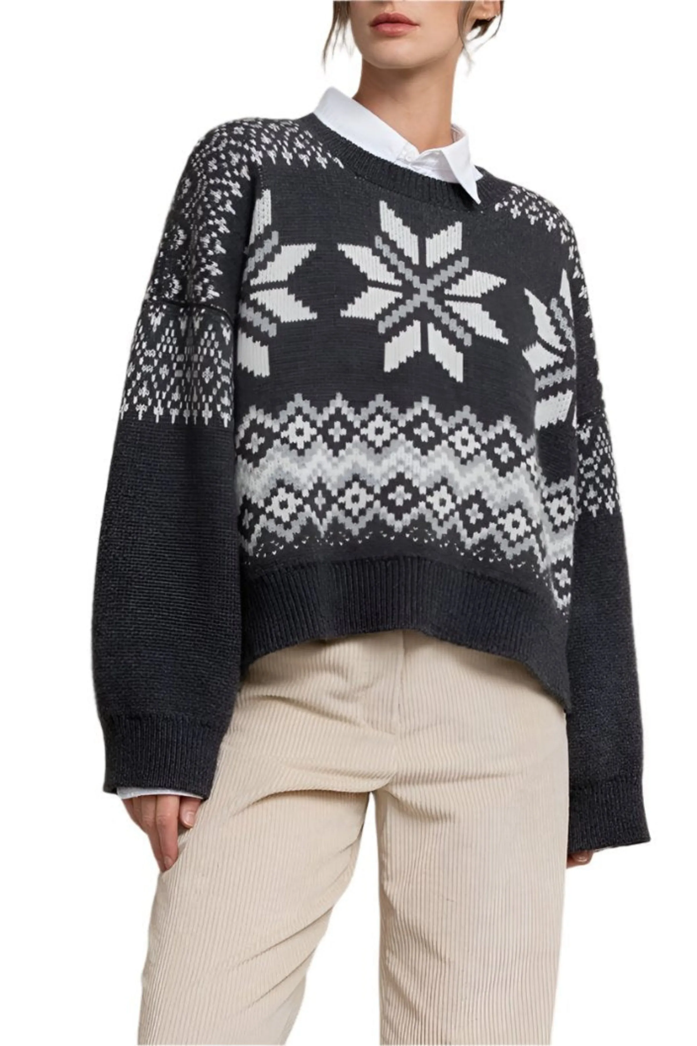 Fairisle Snowflake Cashmere Jumper