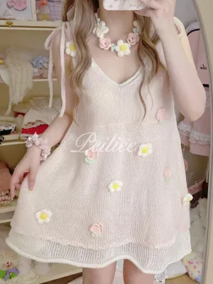 Forest Nymph Floral knitted mini dress