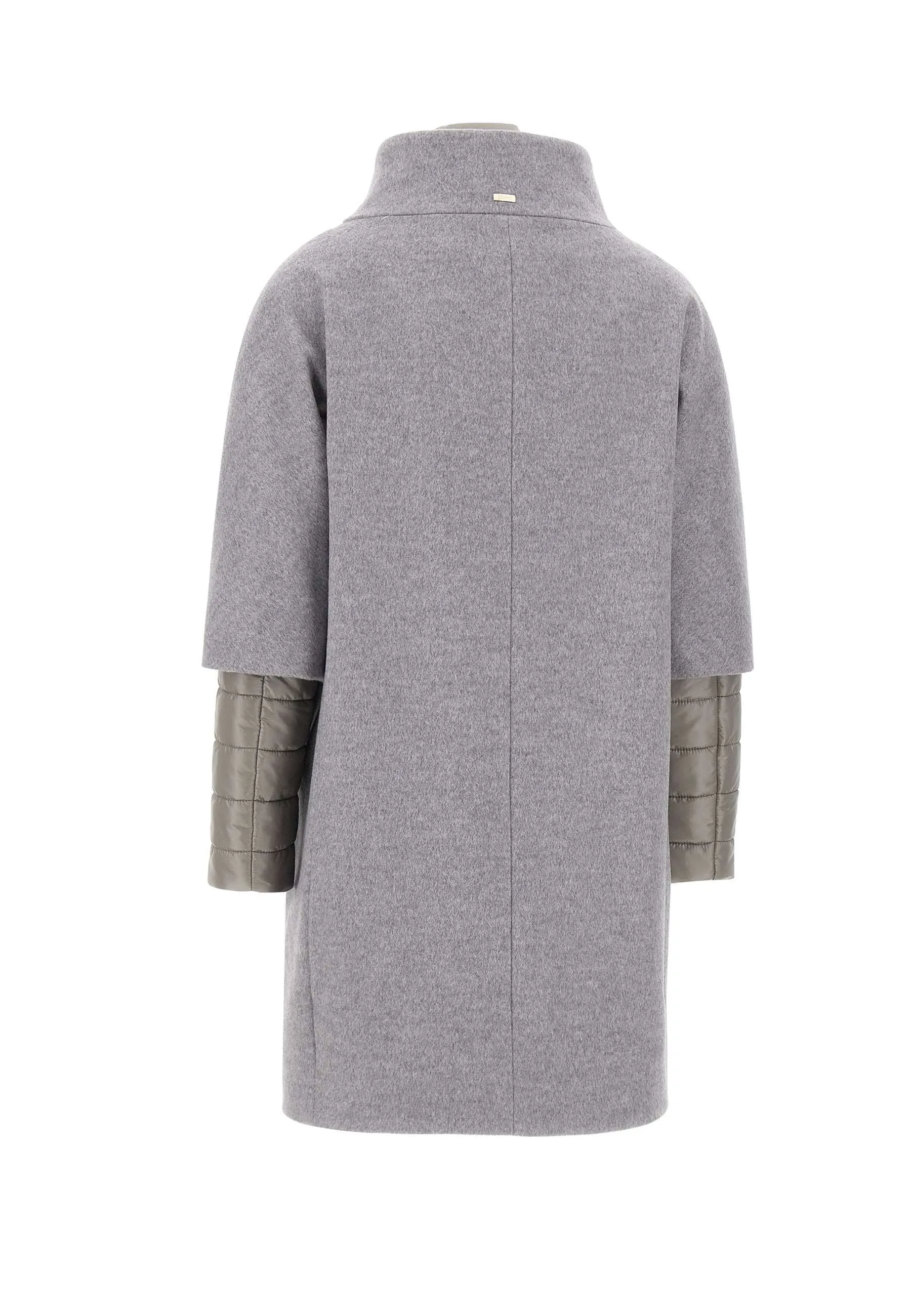 Grey Resort Women's Coat with Down Jacket