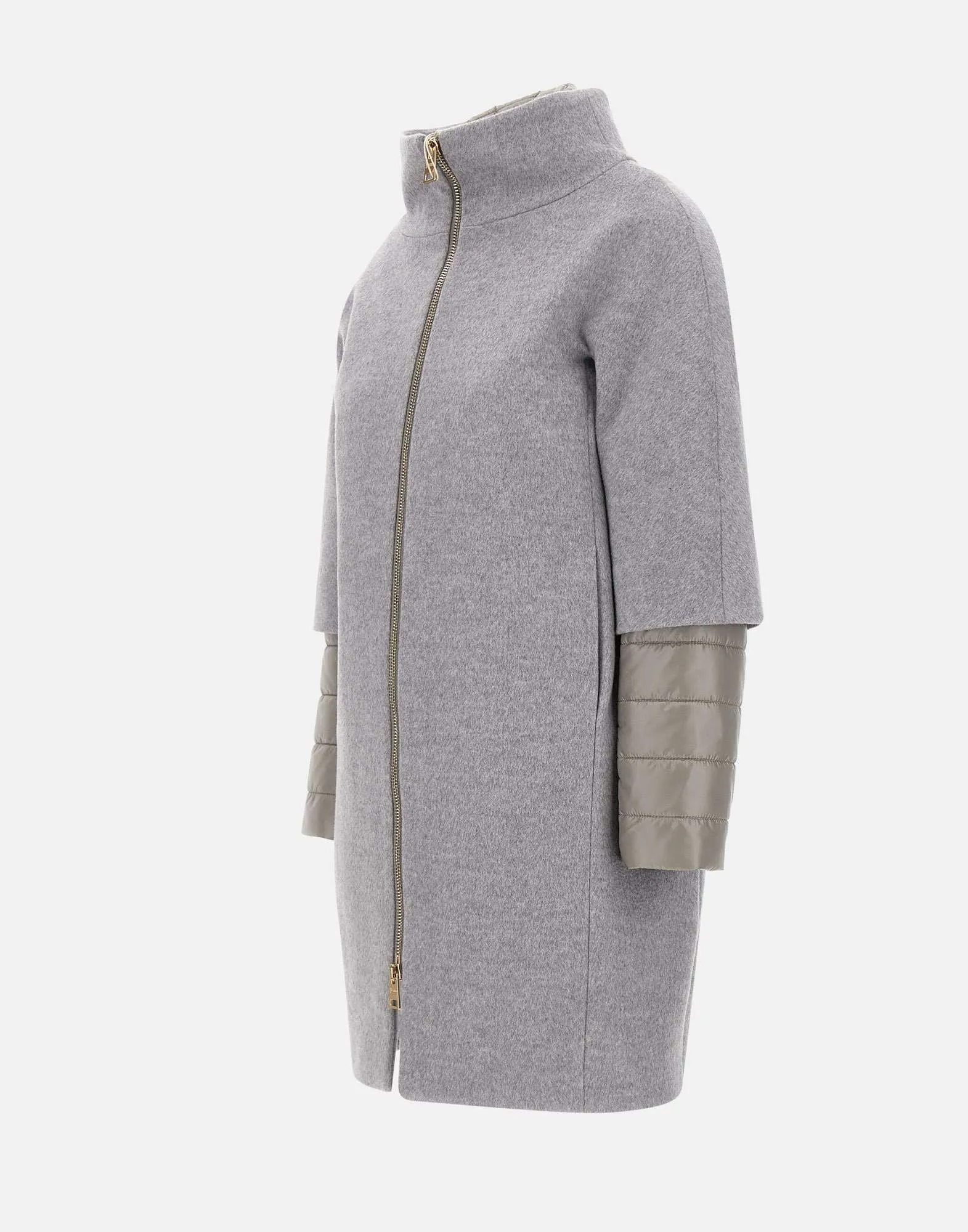 Grey Resort Women's Coat with Down Jacket