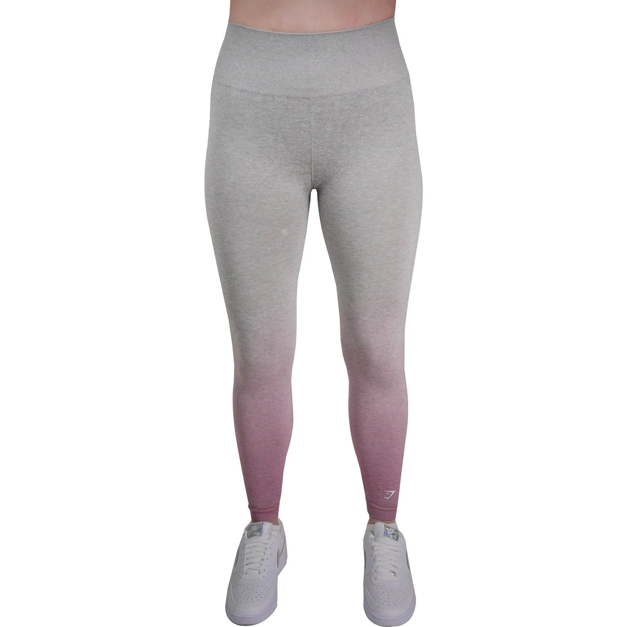 Gymshark Adapt Ombre Seamless Womens Long Training Tights - Grey