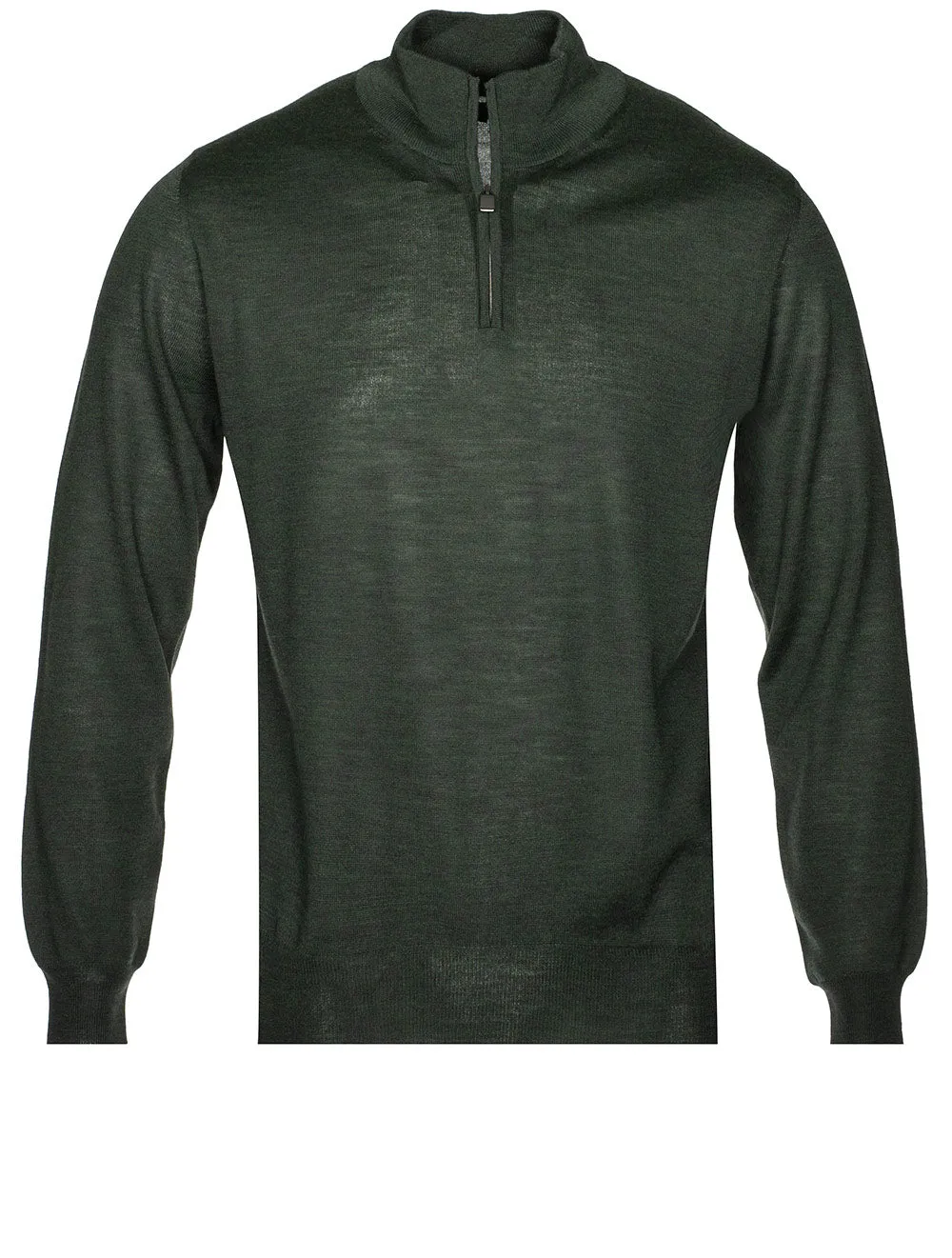 Half Zip Mock Neck Green