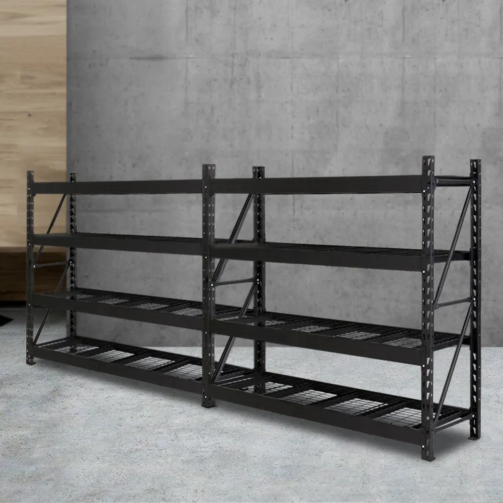 Heavy-Duty Adjustable Steel Garage Shelving Rack Set - Giantz