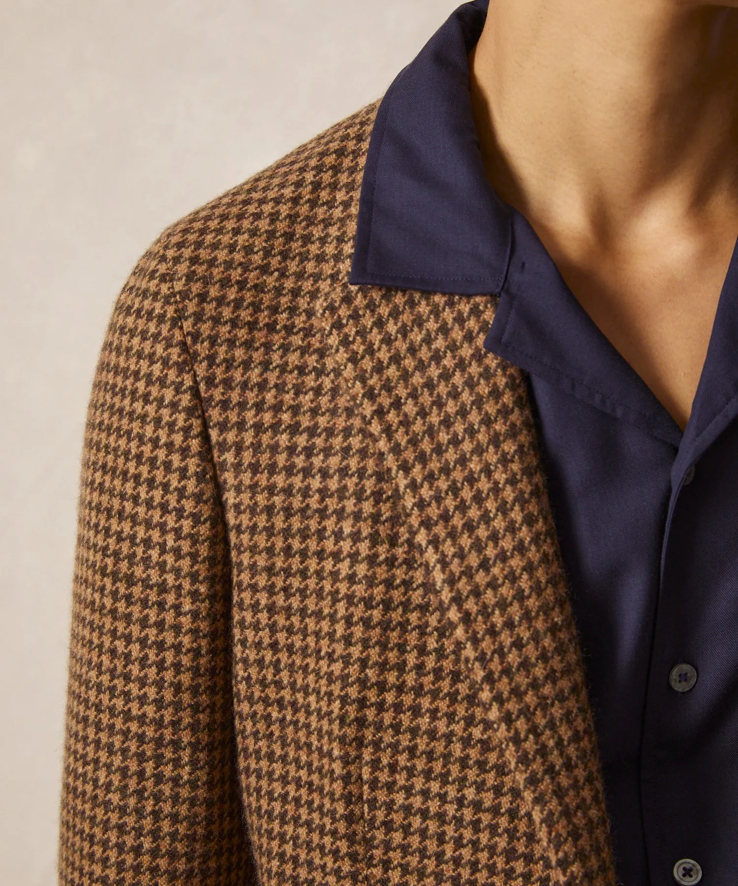 Italian Sport Coat in Brown Houndstooth