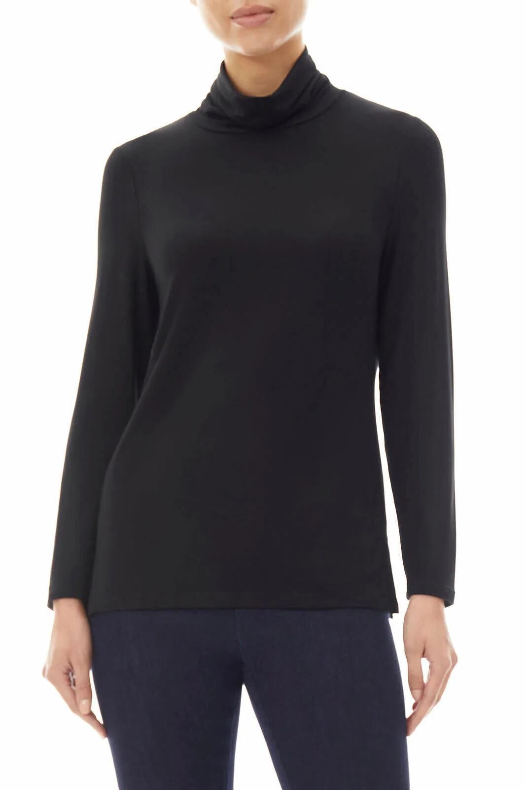 Long Sleeve Jersey Knit Turtleneck