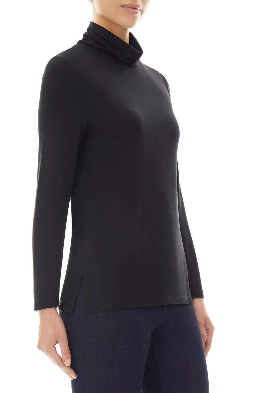 Long Sleeve Jersey Knit Turtleneck