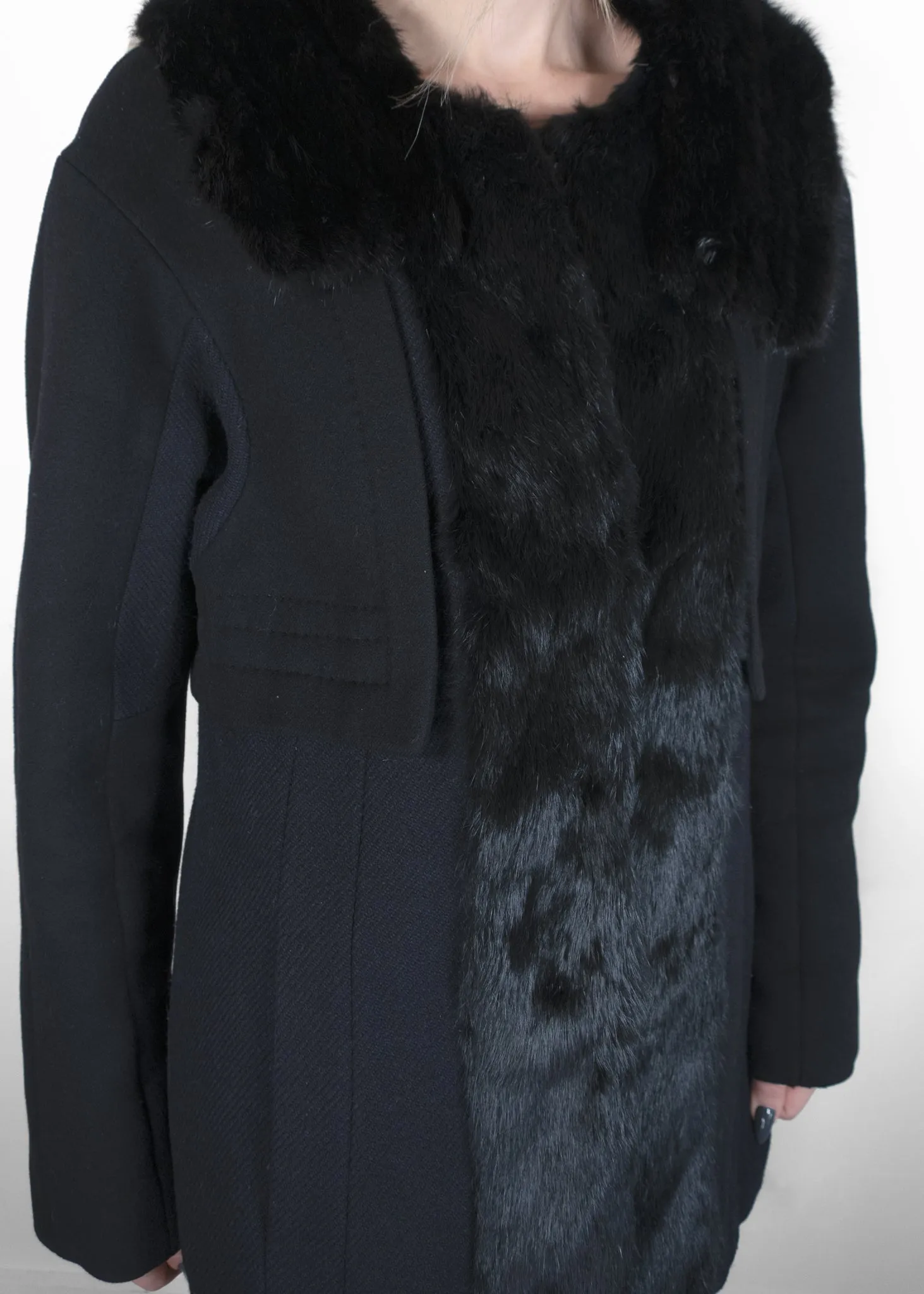 Louis Vuitton Mink Trim Coat