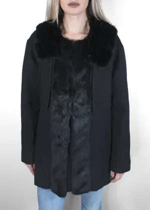 Louis Vuitton Mink Trim Coat