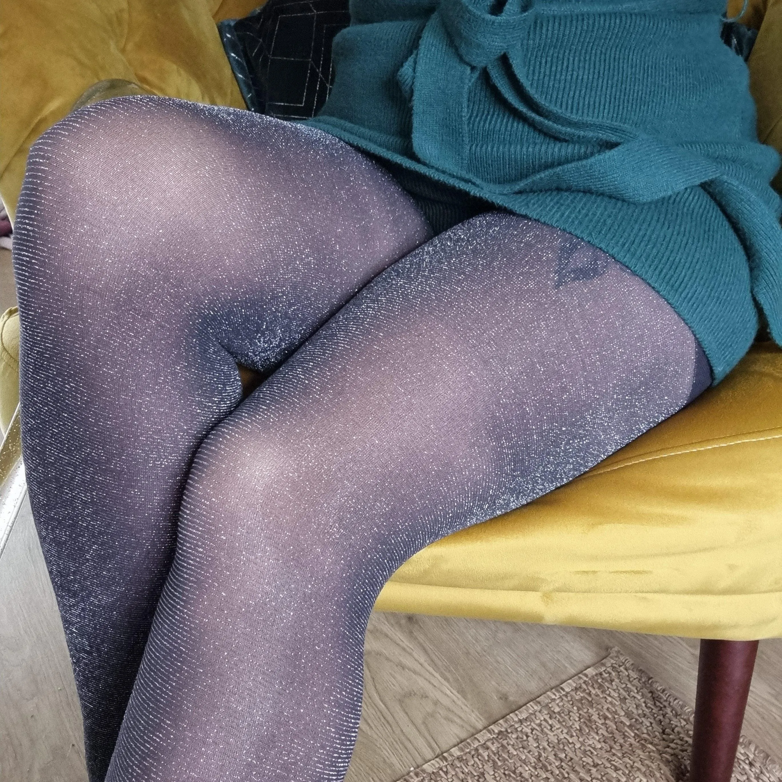 Lux Sparkle Tights - Liquorice