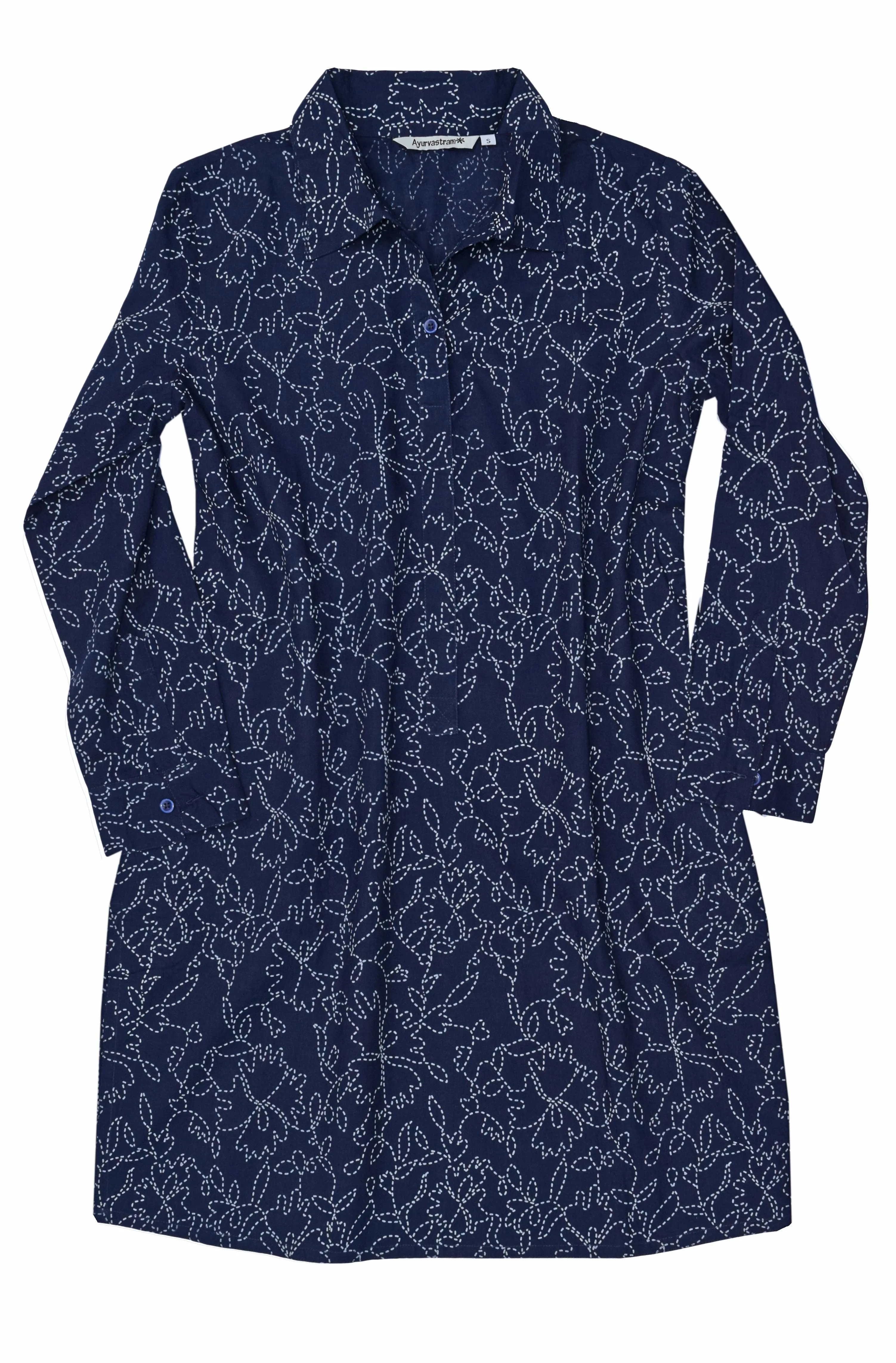 Madhuri Block Print Style Pure Cotton Shirt Tunic