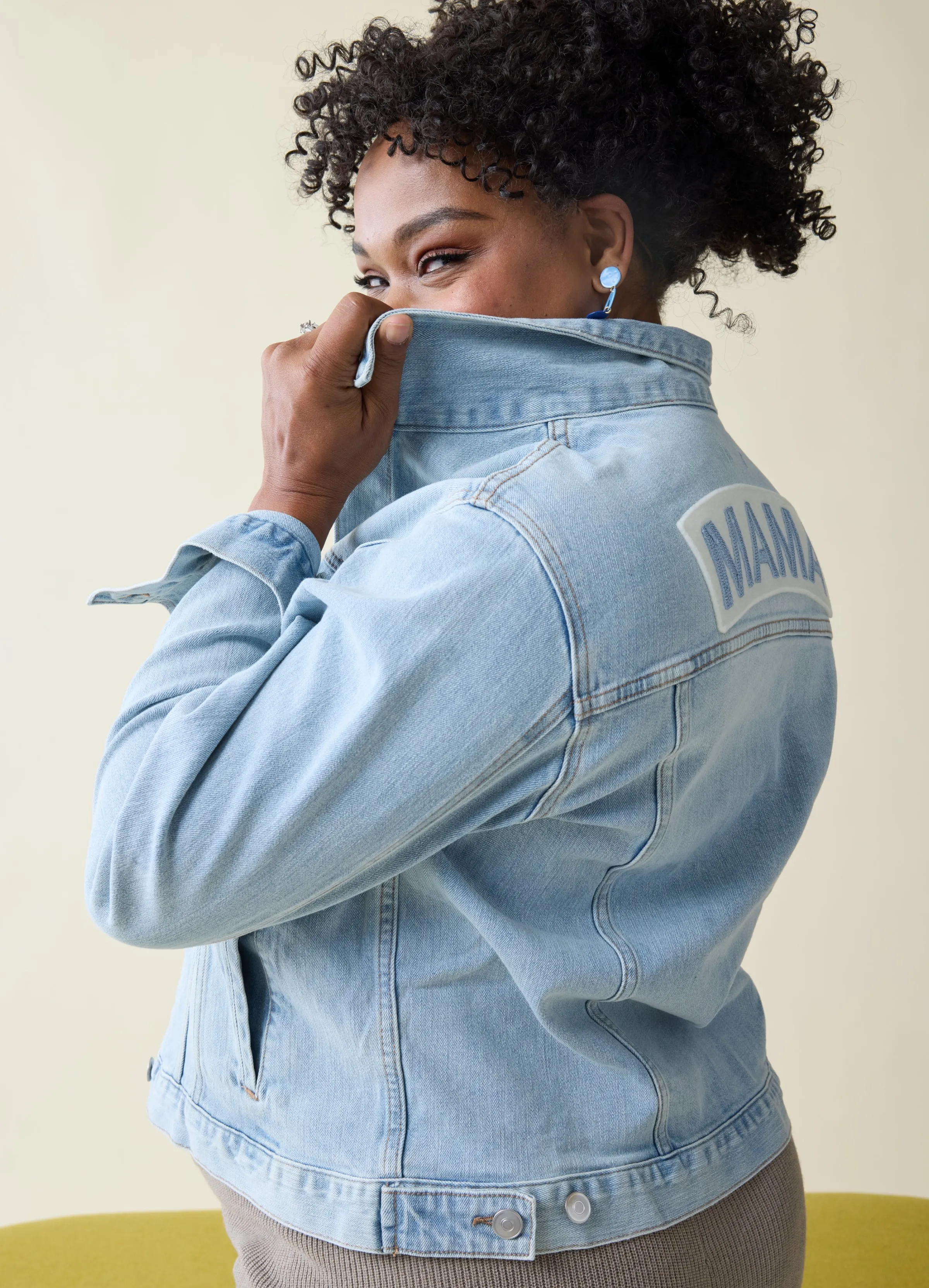 Mama & Baby Matching Maternity & Postpartum Denim Jacket