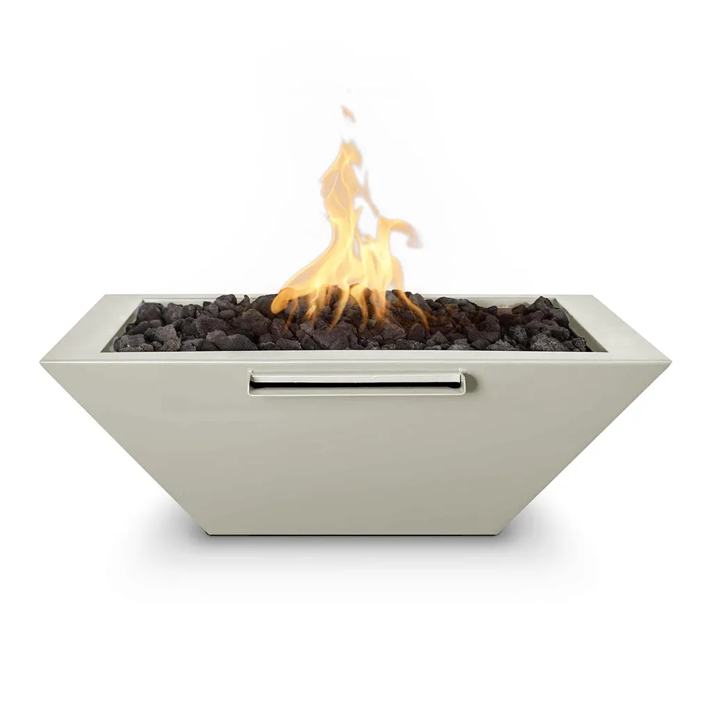 Maya 24" Fire and Water Bowl, Powder Coated Metal - Pool Feature