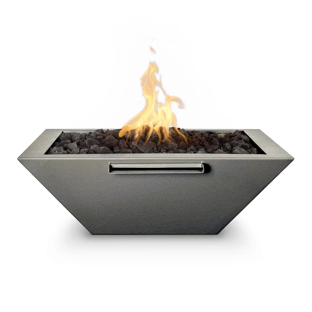 Maya 24" Fire and Water Bowl, Powder Coated Metal - Pool Feature