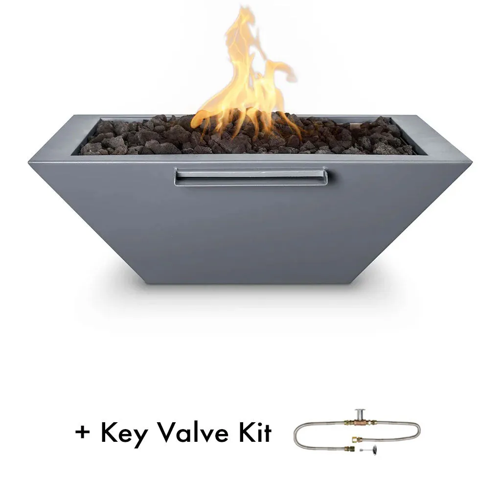 Maya 24" Fire and Water Bowl, Powder Coated Metal - Pool Feature