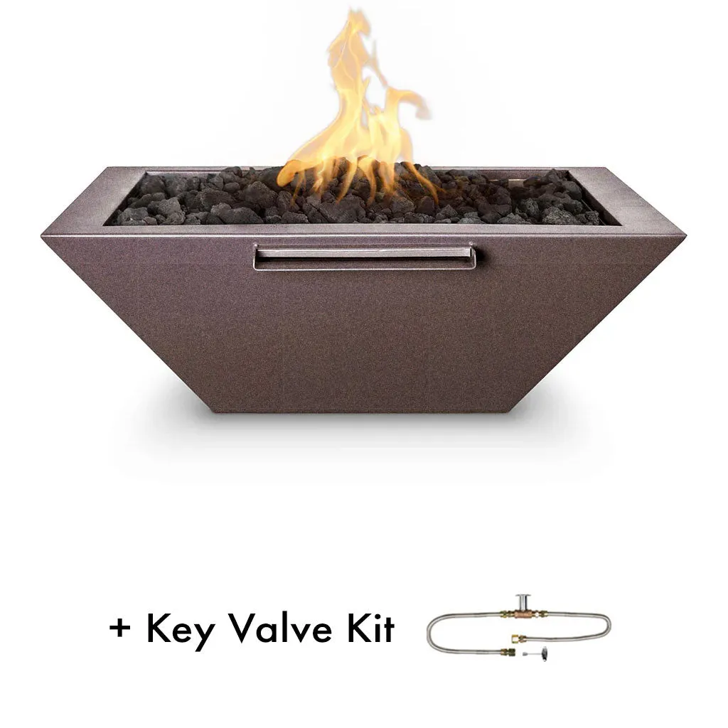 Maya 24" Fire and Water Bowl, Powder Coated Metal - Pool Feature