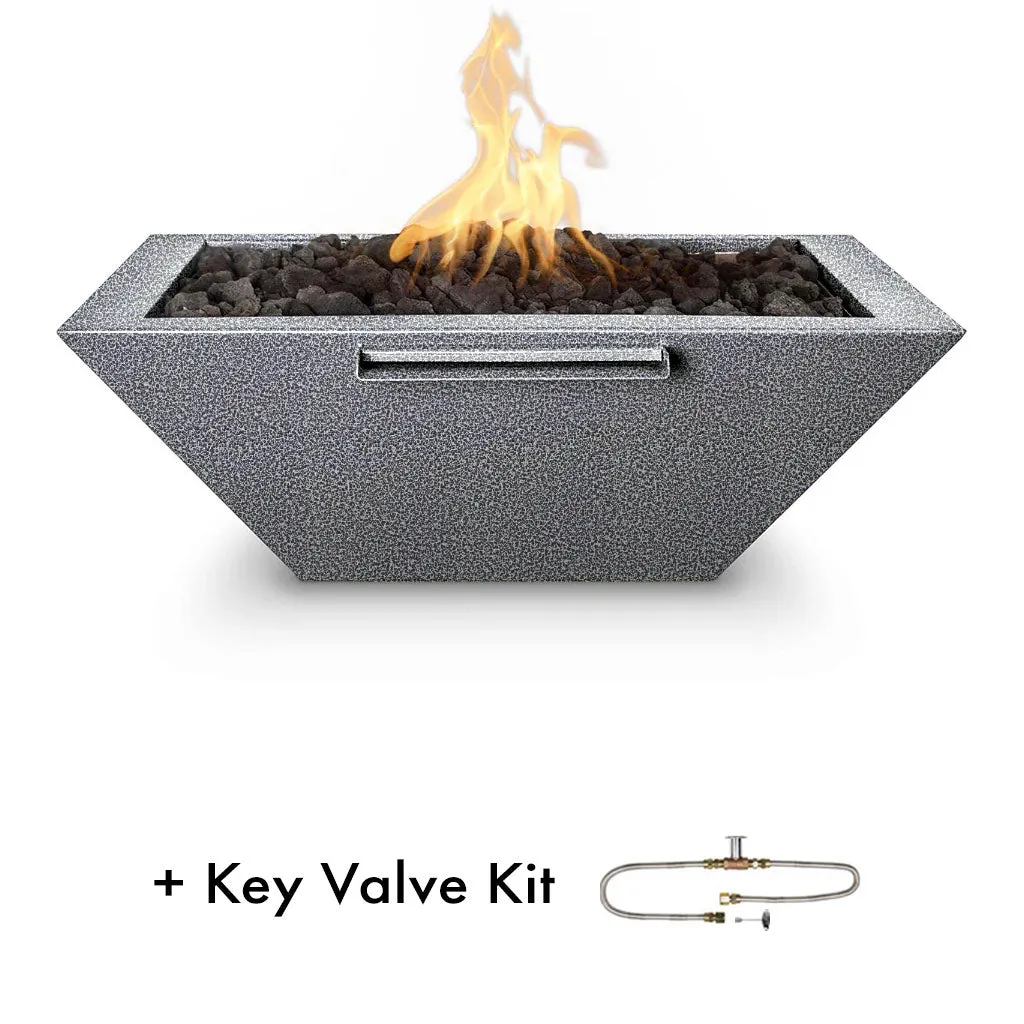 Maya 24" Fire and Water Bowl, Powder Coated Metal - Pool Feature