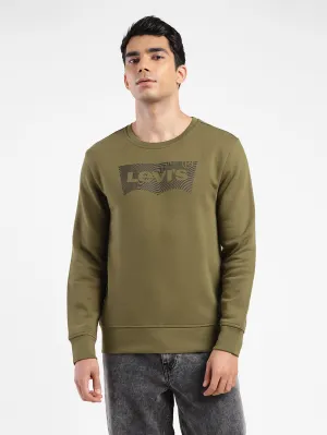 Men's Brand Logo Crew Neck Sweatshirt Green