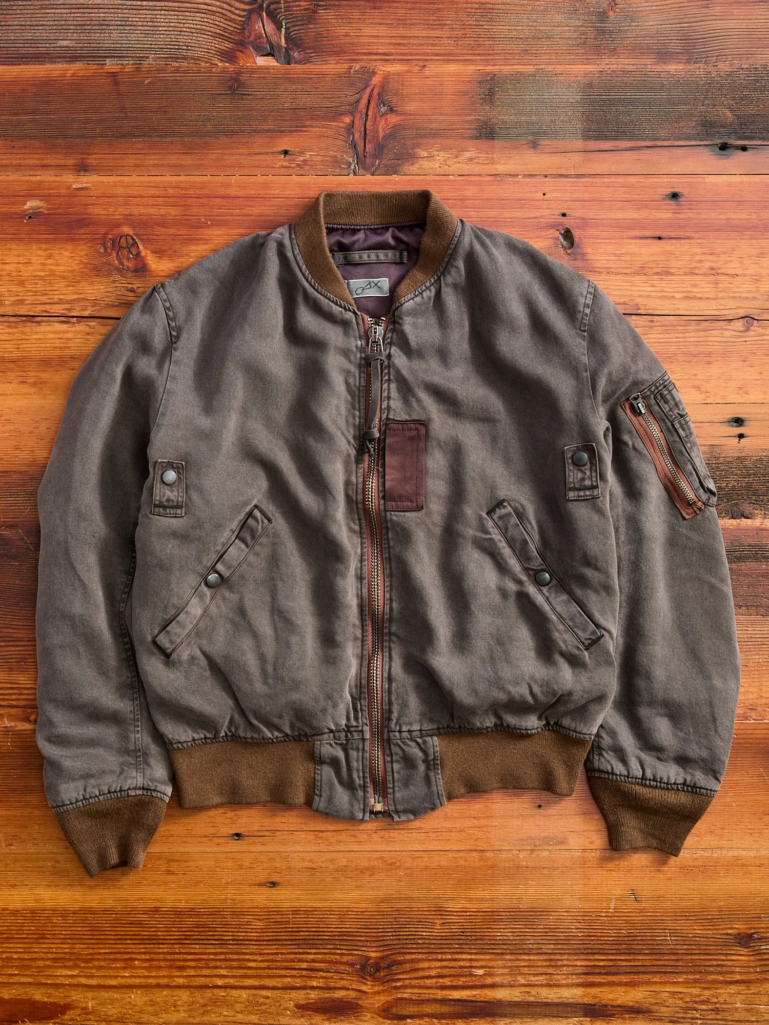 MSP-4025 Vintage Wash MA-1 Jacket in Faded Black