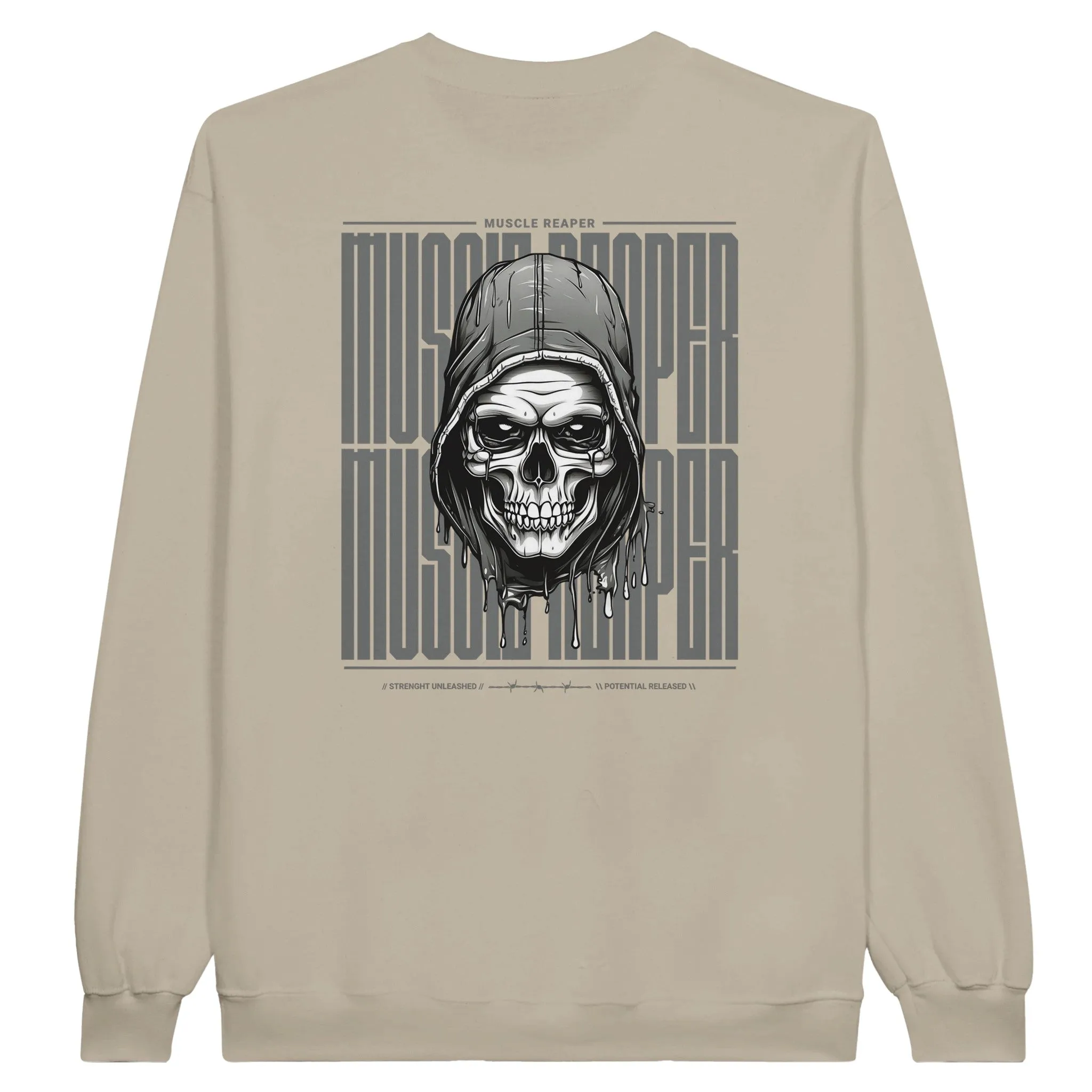 Muscle Reaper Skull Unisex Crewneck Sweatshirt