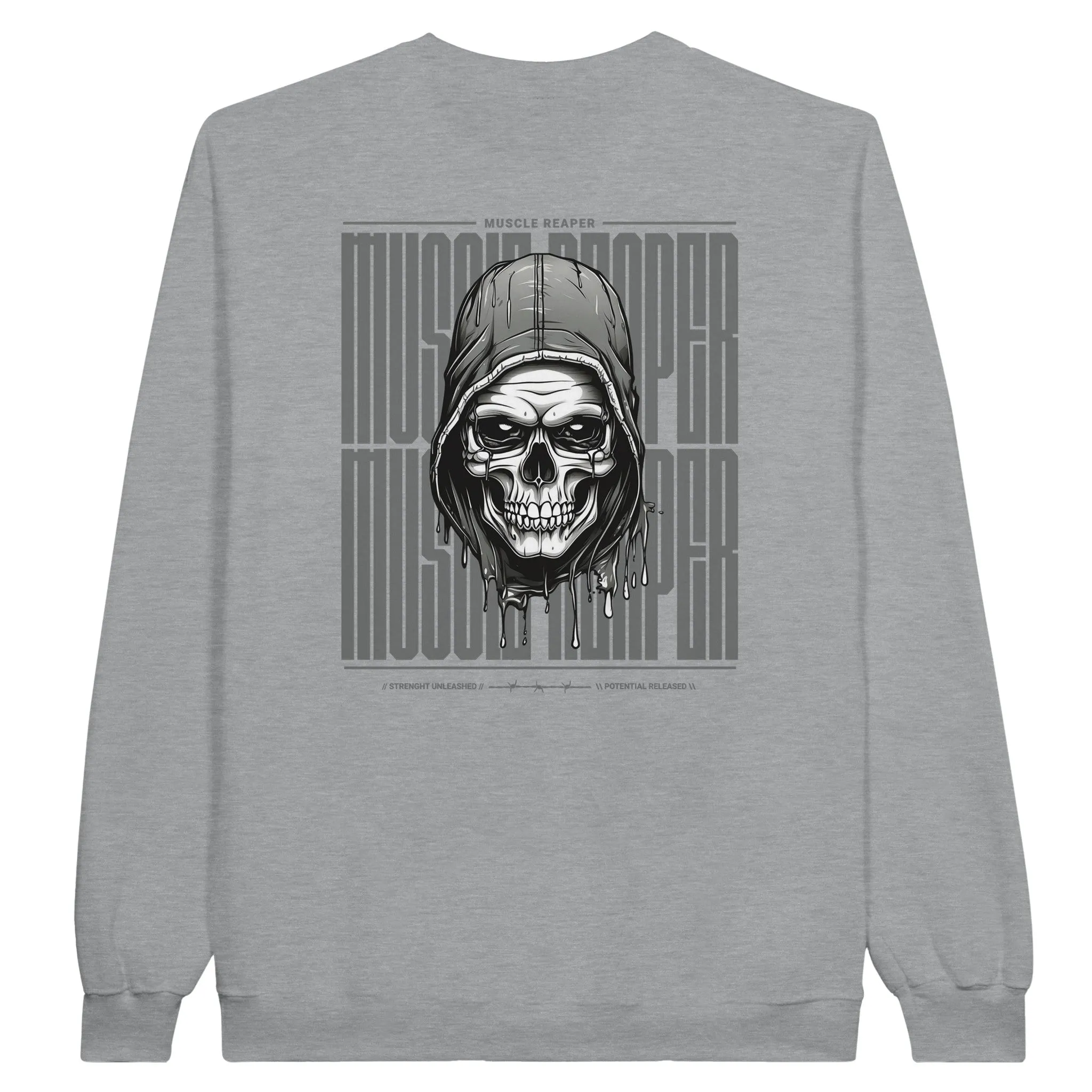 Muscle Reaper Skull Unisex Crewneck Sweatshirt