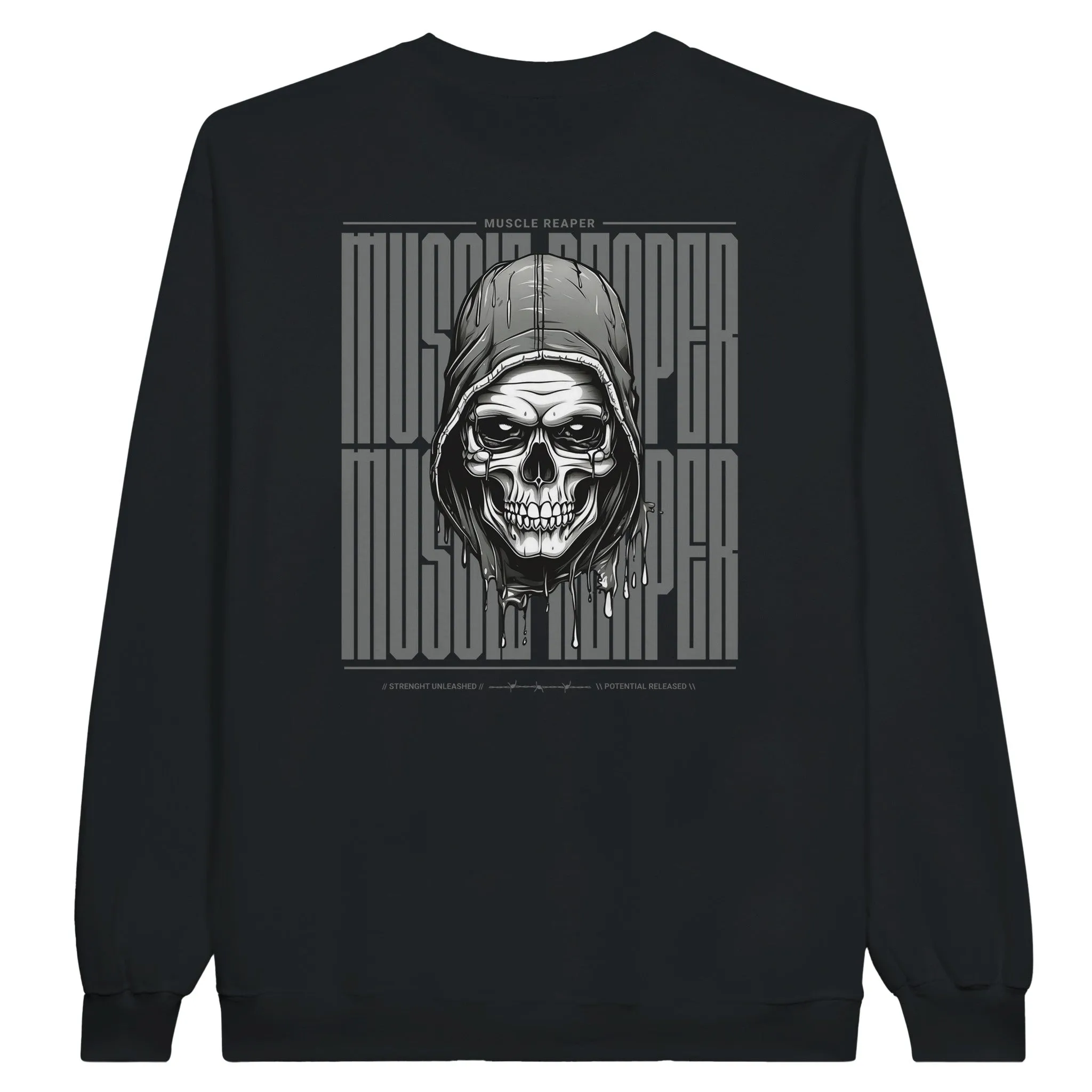 Muscle Reaper Skull Unisex Crewneck Sweatshirt