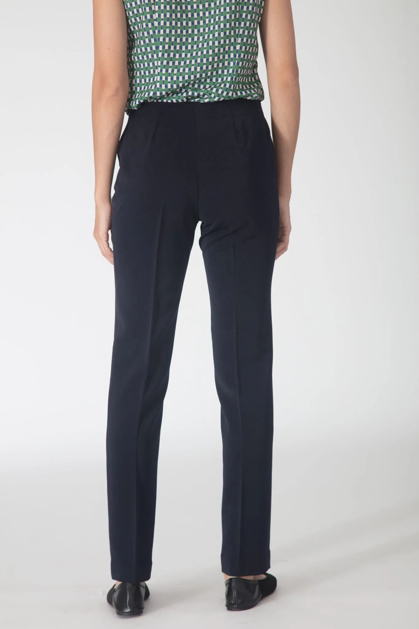 Navy Flowy Trousers