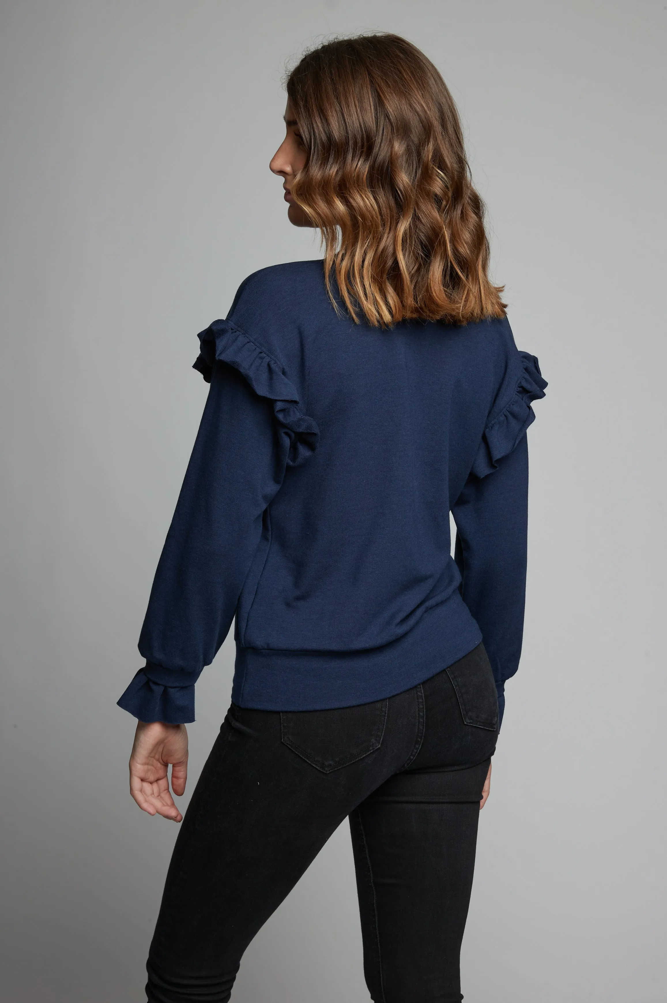 New! Puff Sleeve Sweatshirt Elevated Style